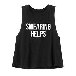 Swearing Helps Workout Tank Workout Crop Top Gym Shirt - Etsy
