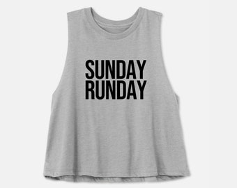 Running Crop Top | Running Shirt | Running Tank Top | Women's Running Shirt | Marathon Runner | Running Gift | Sunday Runday