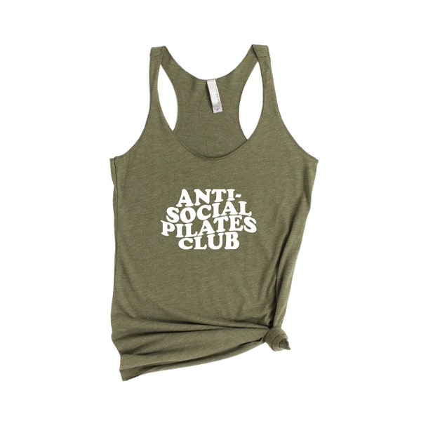 Pilates Tank Top | Pilates Workout | Women's Pilates Top | Pilates Instructor | Gym Tank Top | Anti Social Pilates Club