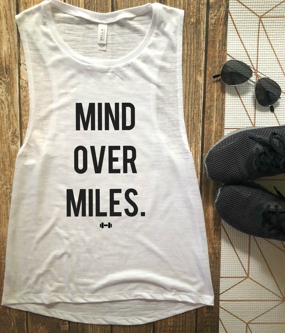 Mind Over Miles Workout Tank Running Tank Workout | Etsy