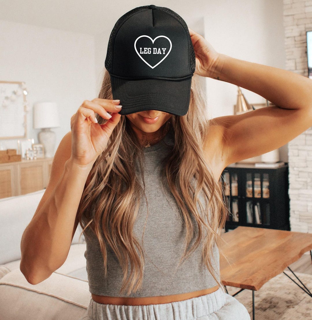 Leg Day Love Retro Trucker Hat Gym Hat Workout Hat Lifting
