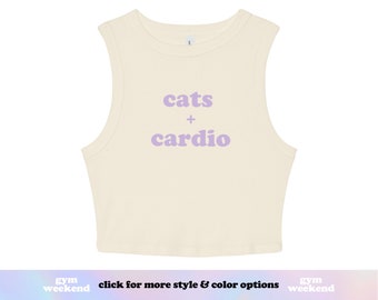 Cat Mom Shirt | Cardio Workout | Women's Workout Tank | Gym Shirt Women | Running Shirt | Boxing Shirt | Cats + Cardio