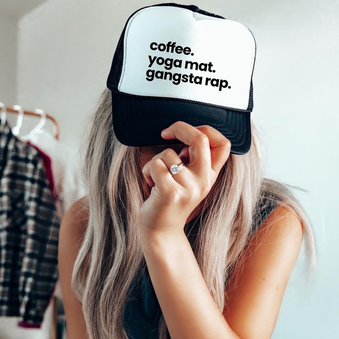 Coffee Yoga Mat Gangsta Rap Yoga Hat Workout Hat Yoga Gift