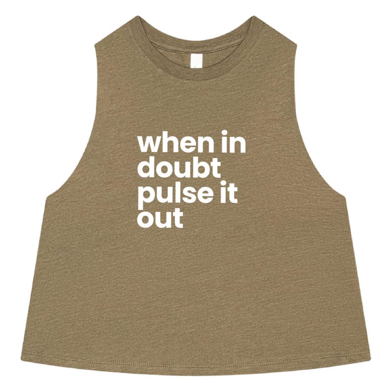 Barre Tank Top | Funny Barre Shirt | Barre Lover Gift | Pilates Shirt | Barre Crop Top | When in Doubt Pulse it Out