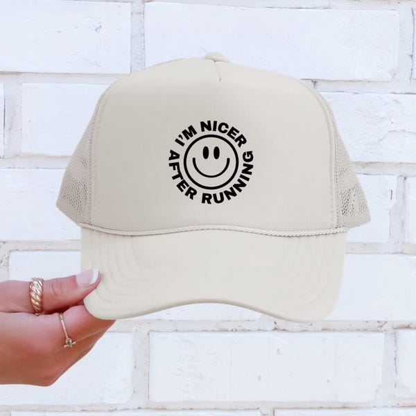 I'm Nicer After Running - Gym, Workout Trucker Hat