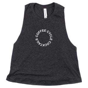 Coffee Cycle Cocktails Crop Tank - Women's Indoor Cycling Shirt immagine 1