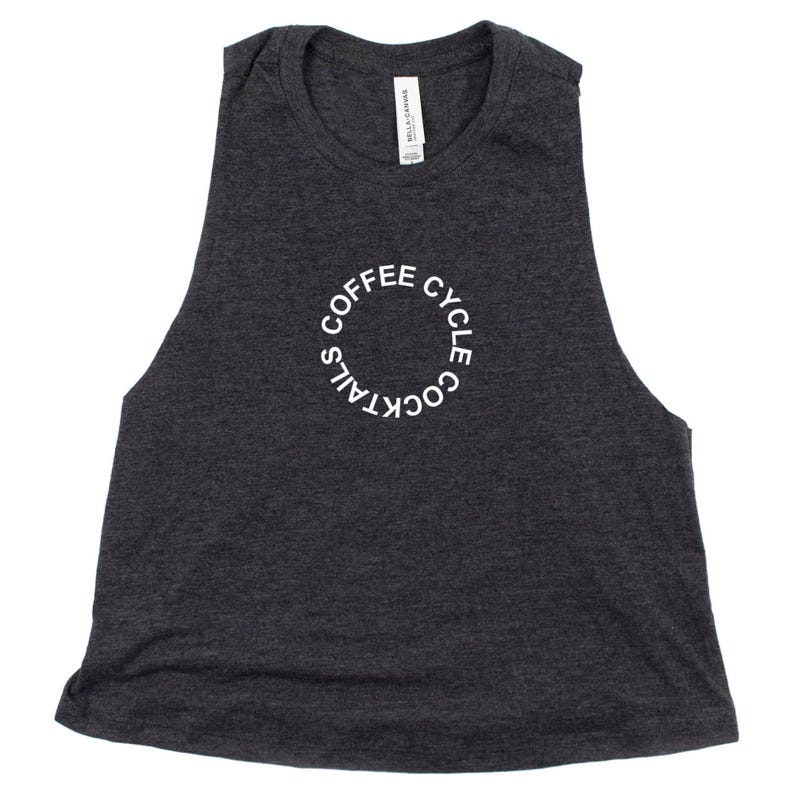 Coffee Cycle Cocktails Crop Tank - Women's Indoor Cycling Shirt immagine 1