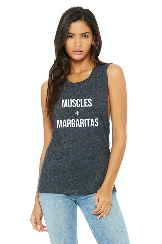 Muscles And Margaritas Workout Tank Workout Tank Top Etsy