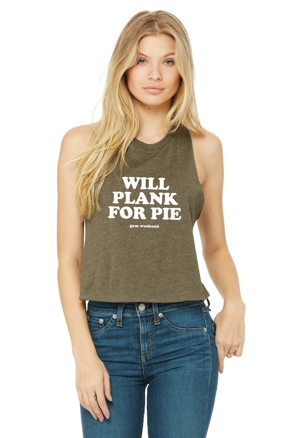 Gym Shirts Women Planksgiving Shirt Thanksgiving Workout Shirt Funny Gym  Shirt Boxing Shirt Workout Crop Top Will Plank for Pie 