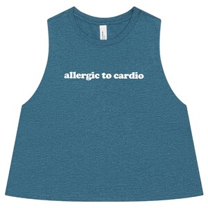 Gym Tank Top | Gym Crop Top | Funny Workout Shirt | Lifting Tank Top | Women's Workout Tank | Women's Gym Crop Top | Allergic to Cardio