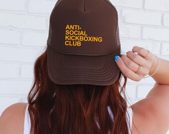 Anti Social Kickboxing Club Hat - Mesh Back, Foam Front Snapback