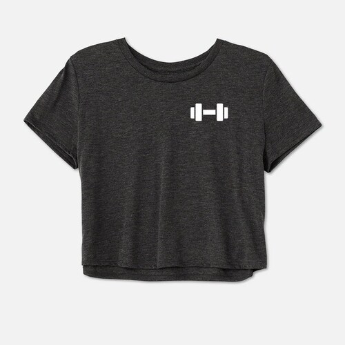 Workout Crop Top Cropped Tee Gym Crop Top Women's Etsy