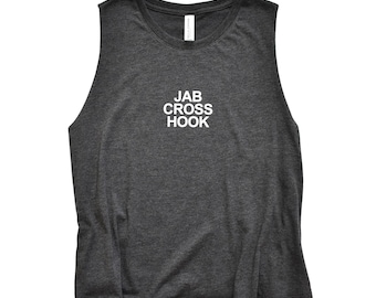 Jab Cross Hook Crop Tank - Women's Boxing Shirt