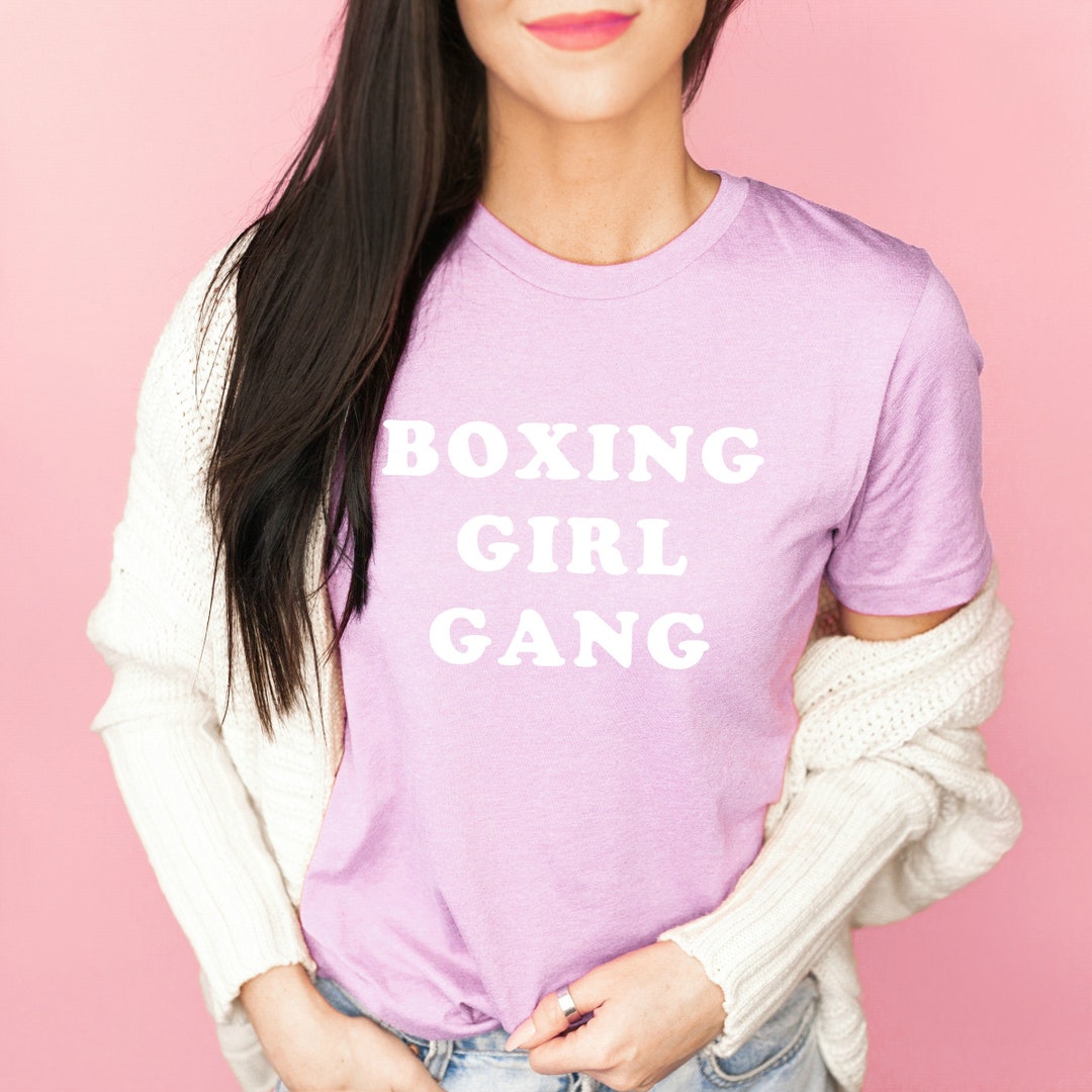 Camiseta Girl Gang Para Mujer - Diseño Oversize, Algodón De Alta Calidad, Color Negro, Talla L, Mensaje De Empoderamiento