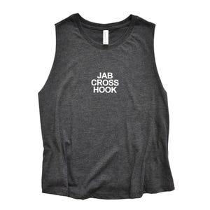 Jab Cross Hook Crop Tank - Women's Boxing Shirt