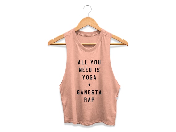 Yoga Crop Top Yoga Tank Top Women's Yoga Shirt Funny Yoga Shirt