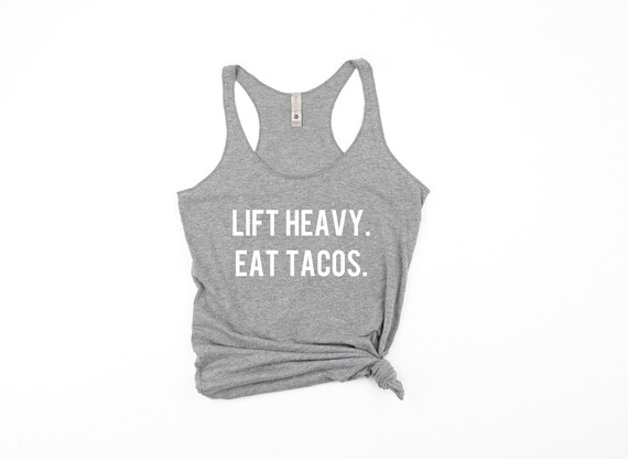Kinda wanna eat tacos funny gym tankFunny Workout Crop Available with Custom Text /& More colors
