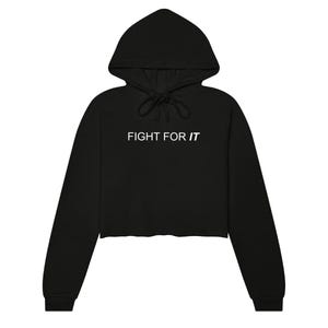Fight For It Cropped Fleece: Boxing Gym Sweatshirt Bild 1