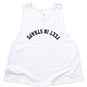 FEET IN STRAPS Upside Down Pilates Crop Tank - Workout Shirt