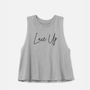 Lace Up | Running Tank | Running Shirt | Running Crop Top | Gym Tank | Gym Shirt | Workout Crop Top | Workout Shirt