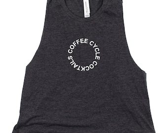 Coffee Cycle Cocktails Crop Tank - Women's Indoor Cycling Shirt