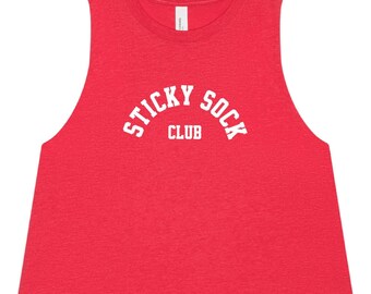 STICKY SOCK CLUB - Women's Funny Pilates Crop Top