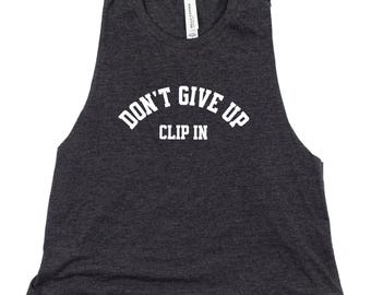 Don't Give Up Clip In Crop Tank | Women's Cycling, Gym Workout