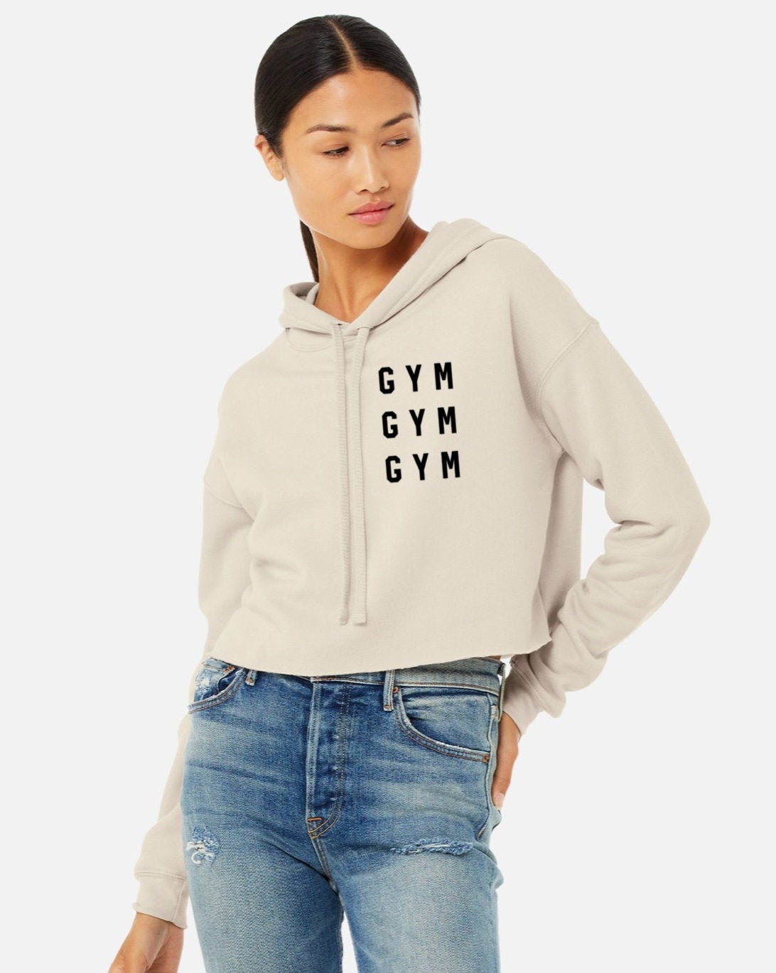 Gym Hoodie Gym Sweatshirt Cropped Hoodie Workout Etsy