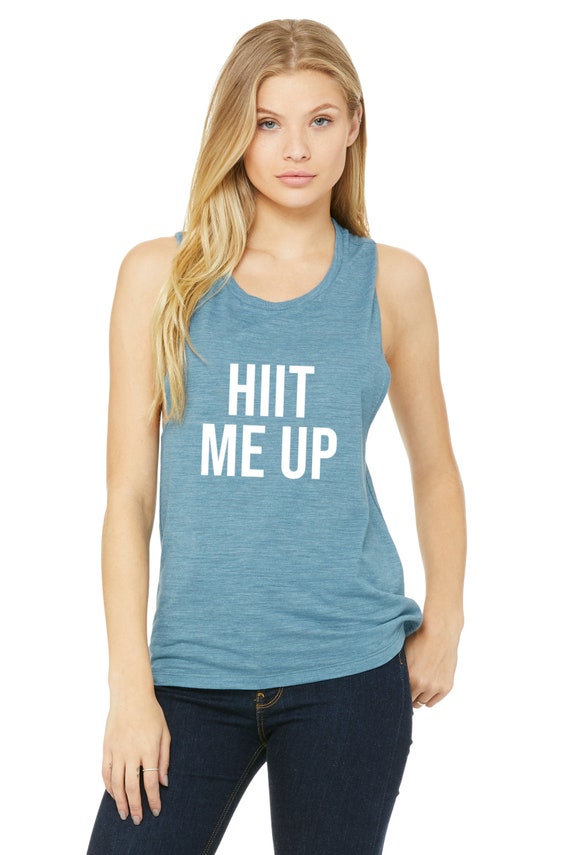 HIIT Me Up Tank Top Womens Workout Top Womens Fitness Shirt | Etsy