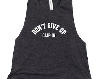 Don't Give Up Clip In Crop Tank | Women's Cycling, Gym Workout