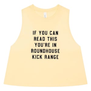 If You Can Read This - Funny Kickboxing Crop Top