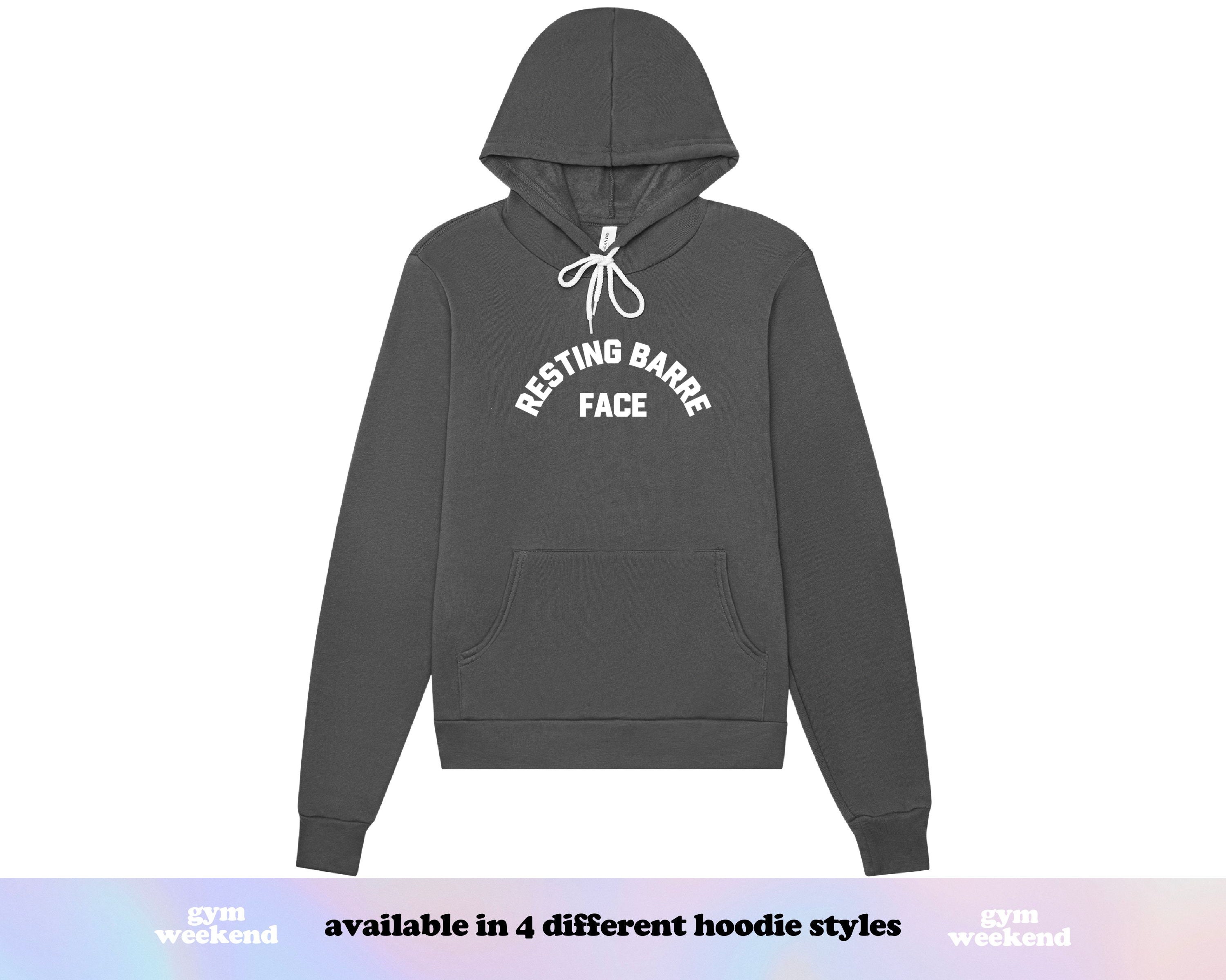 Resting Barre Face Barre Hoodie Barre Sweatshirt Barre Apparel Gym Hoodie Workout Crop Top Funny Gym Shirt Etsy