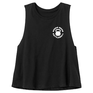 Needs More Kettlebell Crop Tank | Women's Gym Workout Shirt