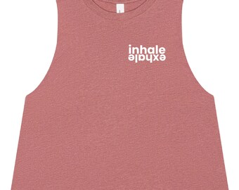 Yoga Shirt | Yoga Tank Women | Yoga Crop Top | Yoga Tank Top | Yoga Instructor | Women&#39;s Yoga Shirt | Hot Yoga Shirt | Inhale Exhale