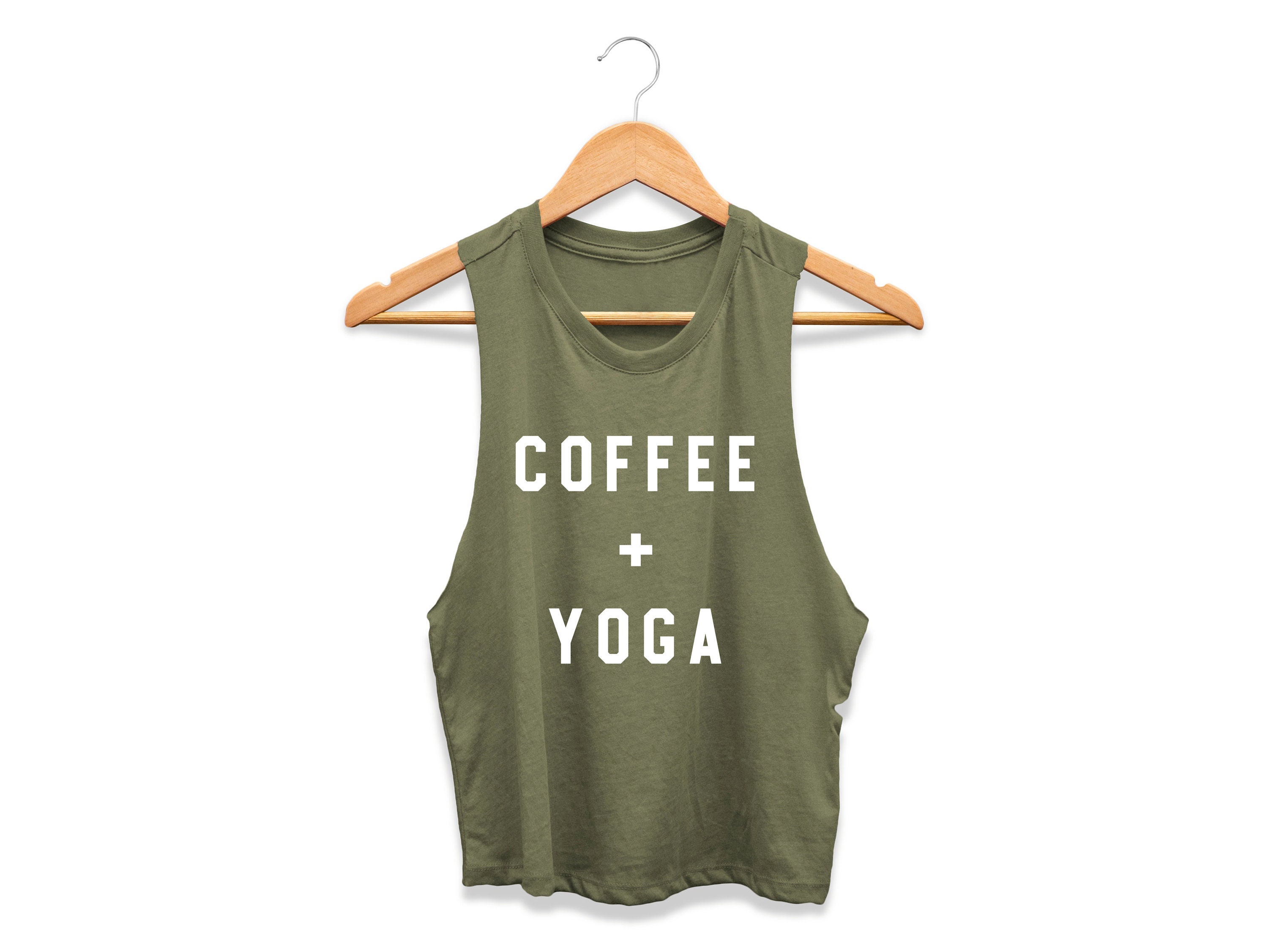 Yoga Shirt Yoga Tank Top Women's Yoga Tank Hot Yoga Shirt Coffee