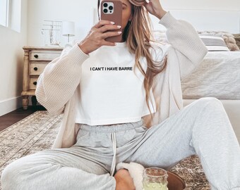 I Can't I Have Barre Crop Top Shirt - Comfortable Fit