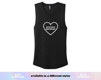 Liebe ist groß, aber hast du das Rudern ausprobiert? Rudern Tank Top | Training Tank Top | Ruder - Shirt | Muskel Tank-Rudershirt | Gym Tank