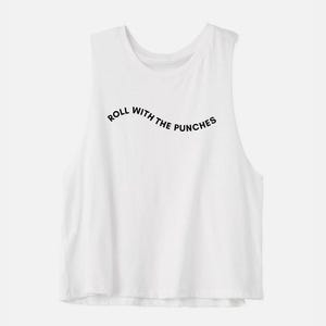 Roll With The Punches Boxing Tank | Women's Workout Crop Top