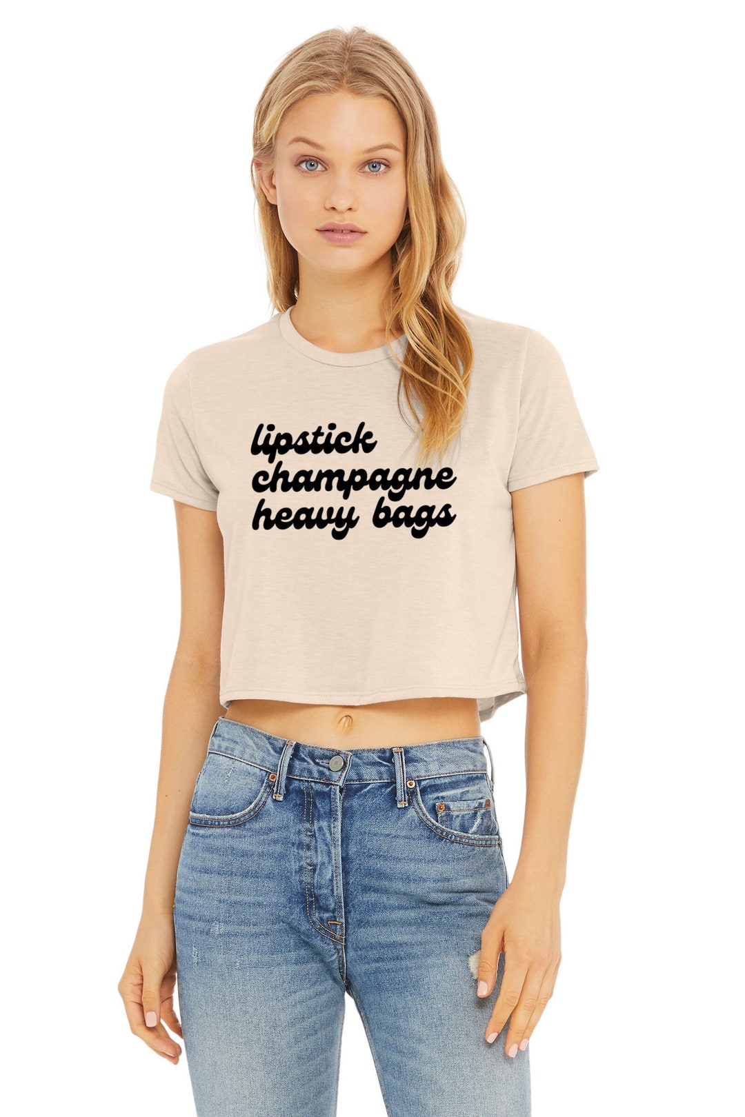 Lipstick Champagne Heavy Bags Boxing Crop Top Boxing Shirt Women Gym