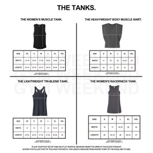 a diagram of the tank sizes and measurements