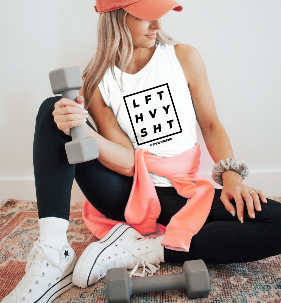 LFT HVY SHT Lifting Tank Top Lifting Shirts Women Gym Etsy
