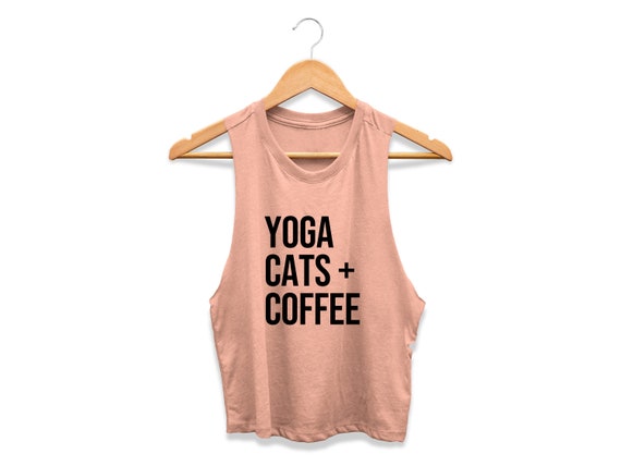 Yoga Tank Yoga Crop Top Yoga Shirt Yoga Gift Cat Mom Yoga Cat