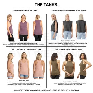 a woman's tank top is shown in four different colors