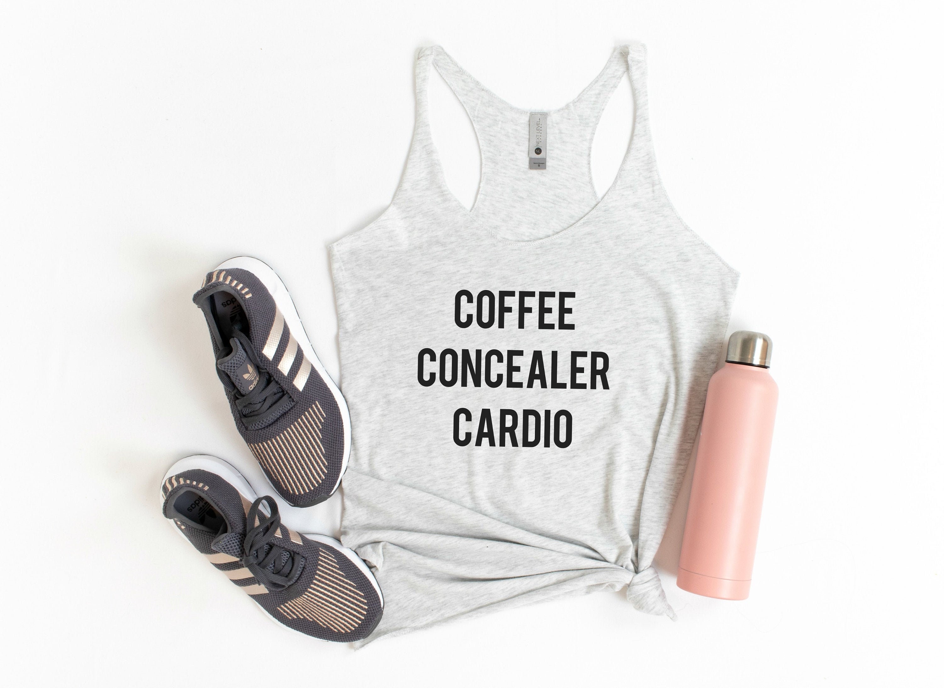 Coffee Concealer Cardio Tank Womens Workout Tank Funny | Etsy