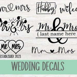 Wedding/Marriage/Mr.&Mrs. Vinyl Decals/Stickers