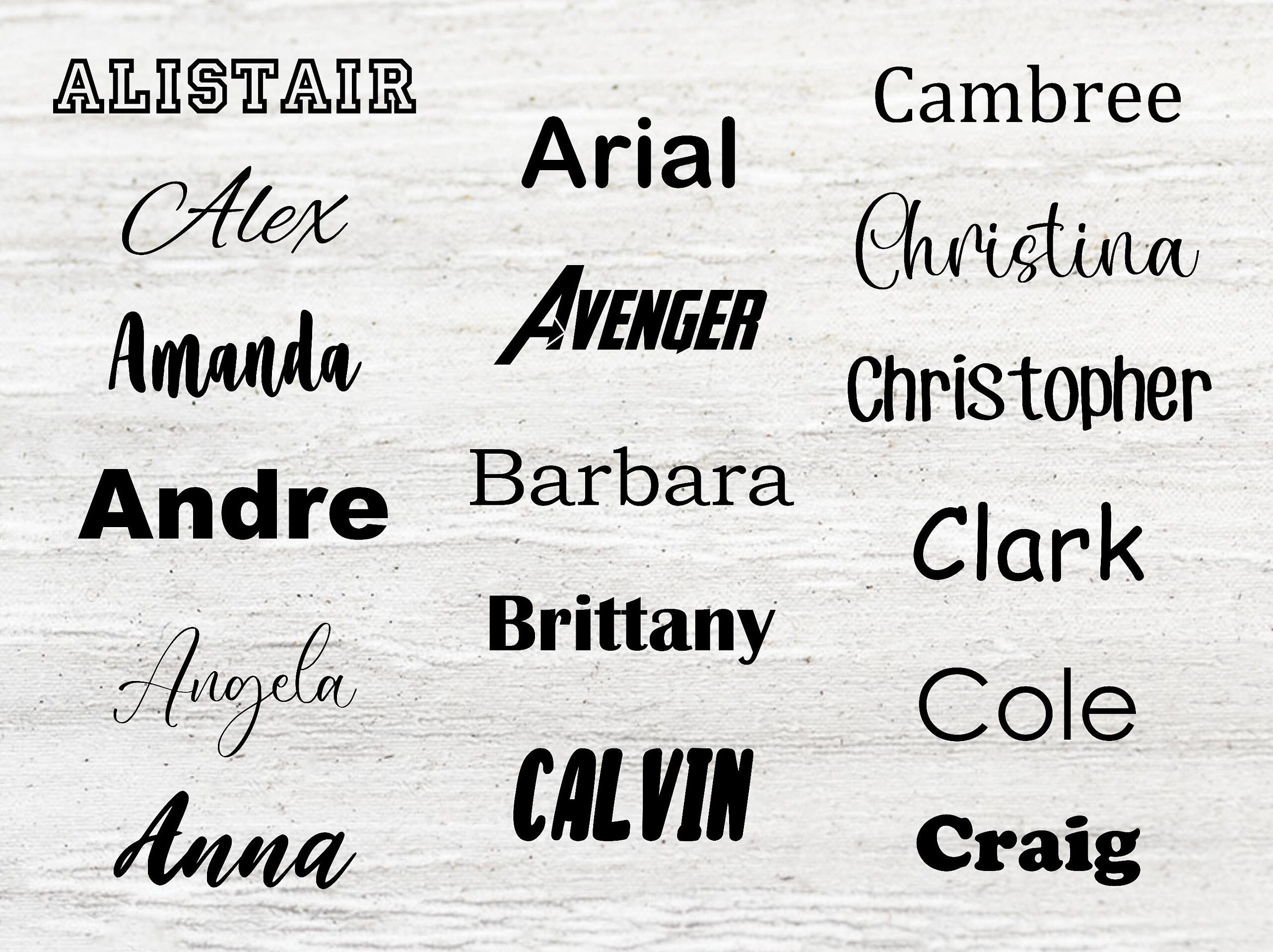Name Customisation Custom Name Vinyl Decal/sticker, Custom Vinyl Decal, Make Your Own ...