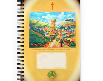 Camino de Santiago Journal Vintage Spiral Notebook - Unique Memoir, Inspiring Gift, Traveller, Hiker, Pilgrim, Writing, Journey, Art