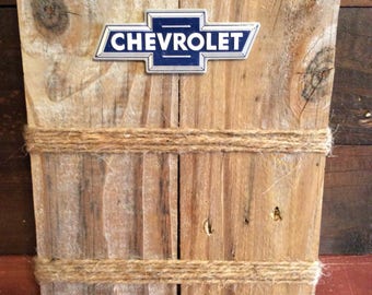 Reclaimed wood Chevrolet themed photo frame