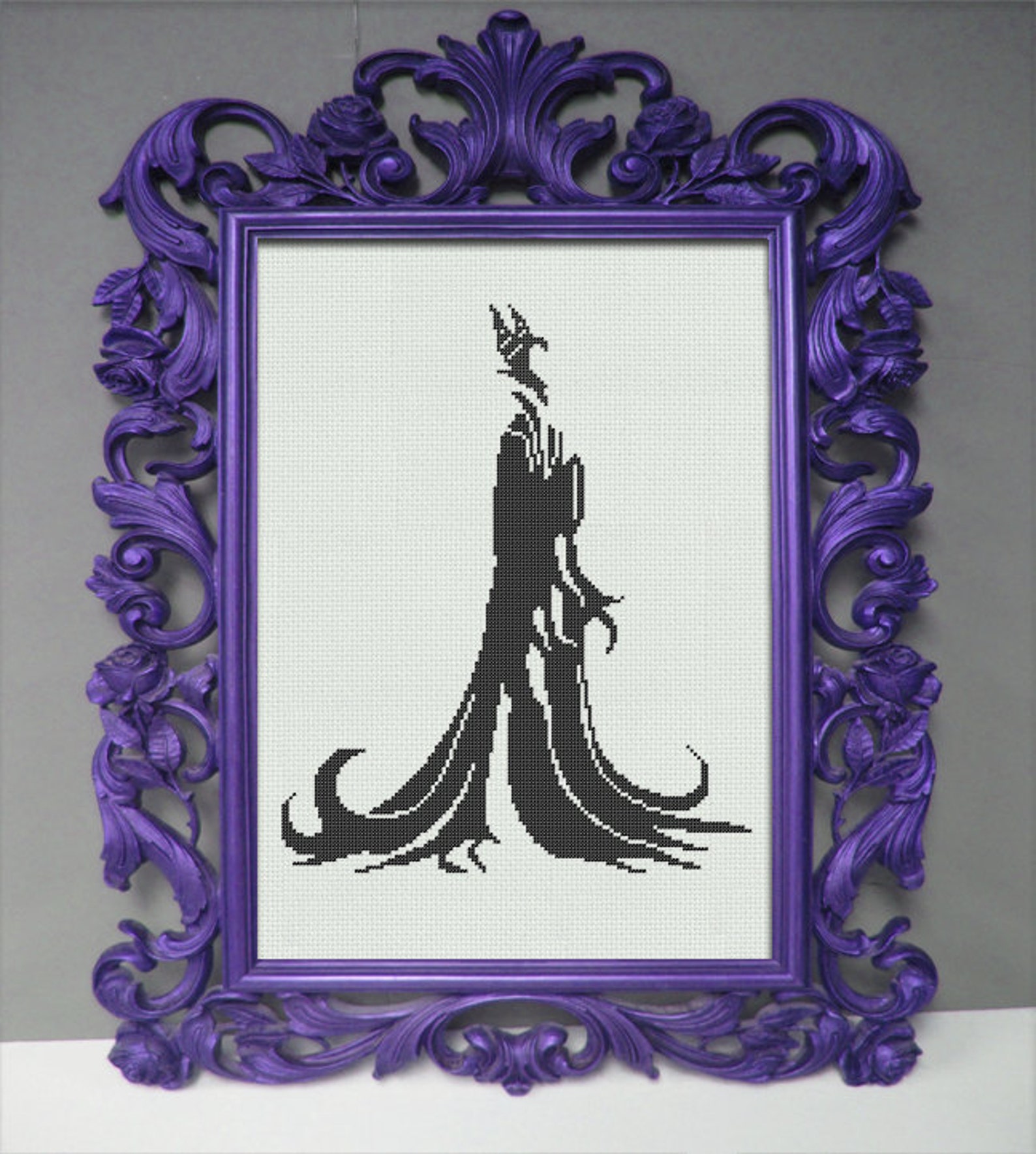 Sorceress Cross Stitch Pattern - Fantasy Cross Stitch Pattern - Evil ...