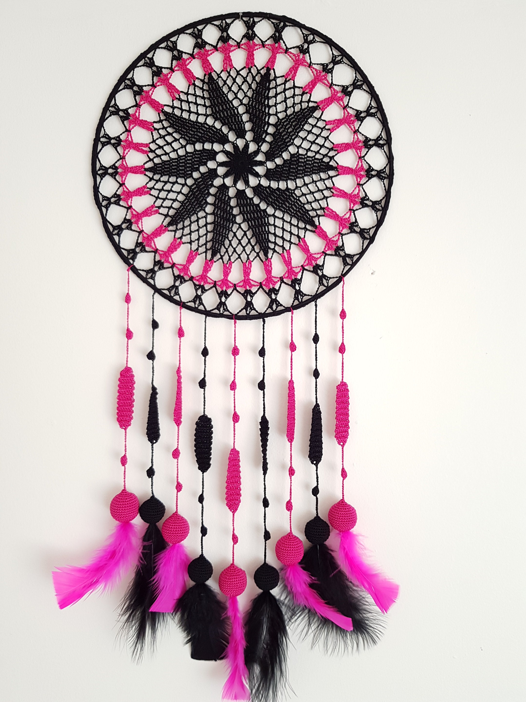 Unique Wall Decor Black Dream Catcher Black Wall Hanging Etsy UK